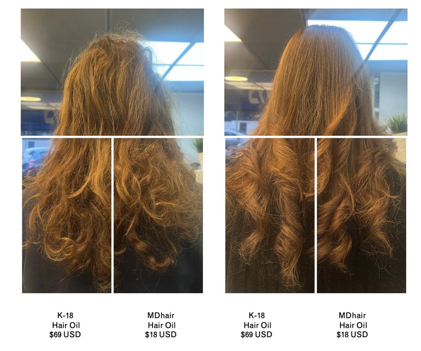 Hair oil K18 vs MDhair