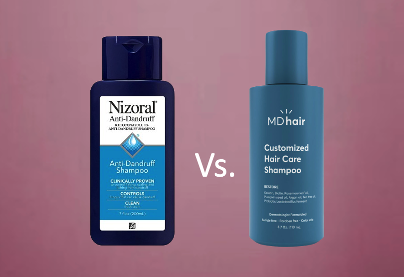 Nizoral Shampoo vs. MDhair Restore Shampoo for Scalp Health MDhair